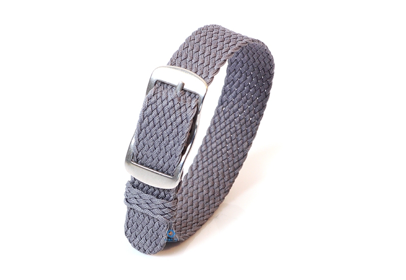 Perlon horlogeband 14mm grijs