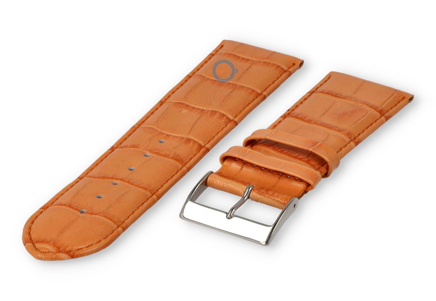 Basic croco horlogeband - 24mm - oranje