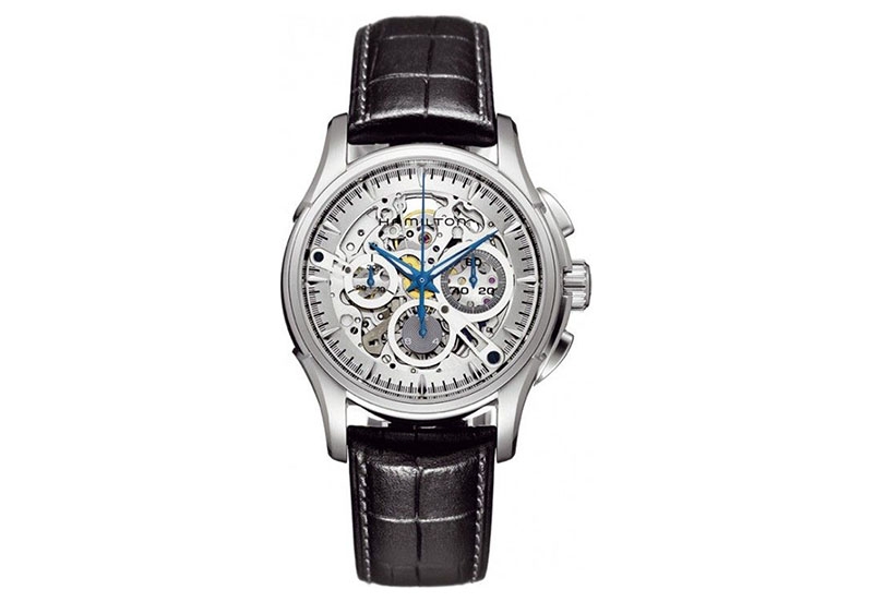 Hamilton horlogeband H32676791 - zwart leer