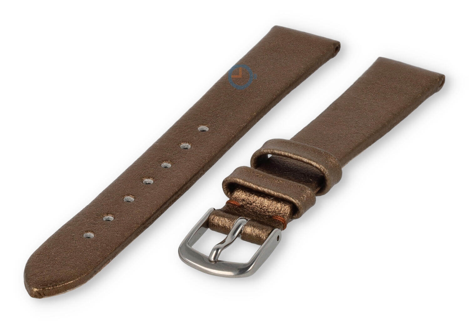 Naadloze horlogeband 12mm - brons met glans