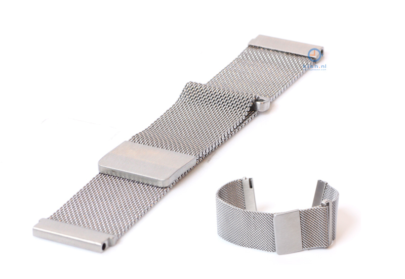 horlogeband milanees zilver (20mm)