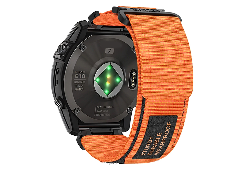 Garmin Fenix nylon QuickFit bandje met klittenband - oranje - 26mm