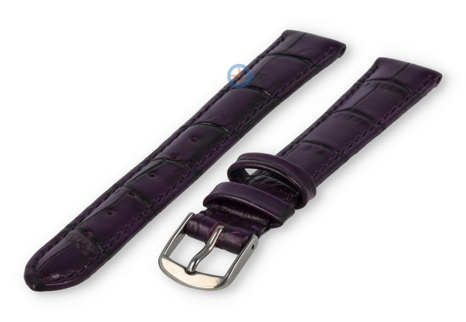 XL horlogeband van leer - 14mm - aubergine