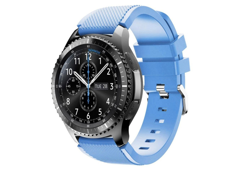 Samsung Gear S3/Galaxy 46mm  horlogeband licht blauw