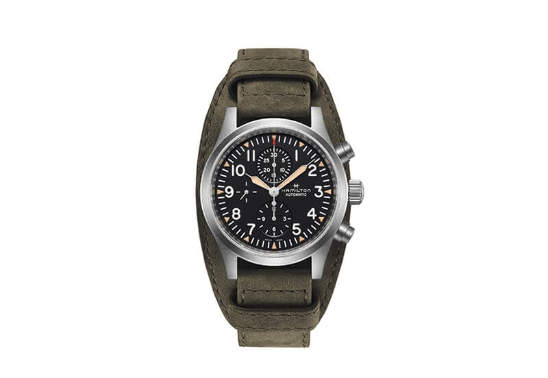 Hamilton horlogeband H71706830 - groen leer