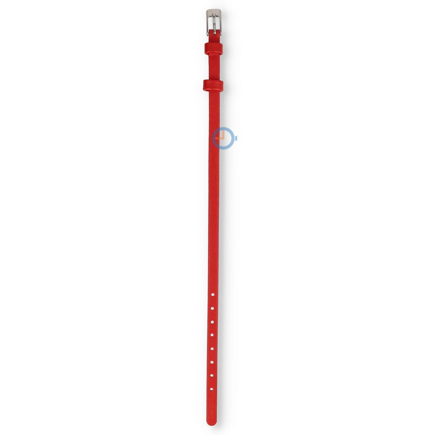 One-piece leren horlogeband - 6mm - rood