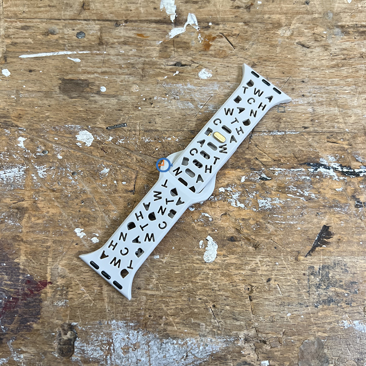 Letter siliconen bandje - Apple Watch 41mm - Lichtgrijs
