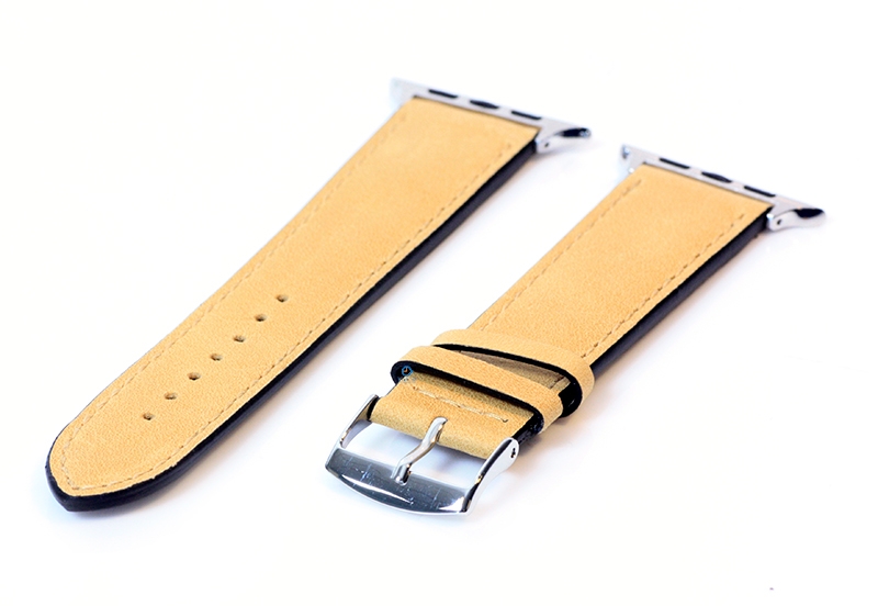 Apple Watch bandje kalfsleer honinggeel - 44/45/46/49mm