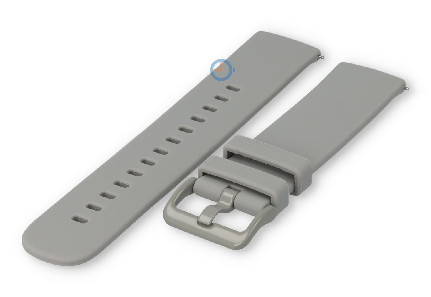 22mm glad siliconen bandje: grey