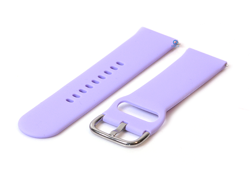 Horlogeband 22mm siliconen lila