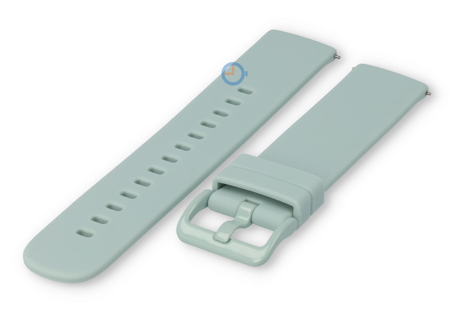22mm glad siliconen bandje: gentle blue