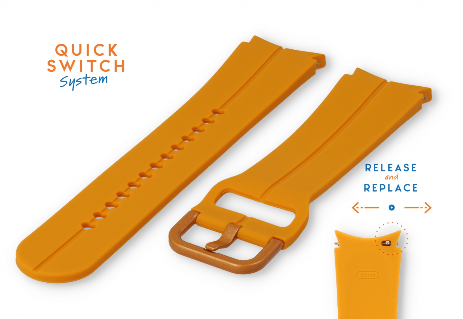 Samsung Galaxy Watch 5 & 6 bandje oranje - 20mm