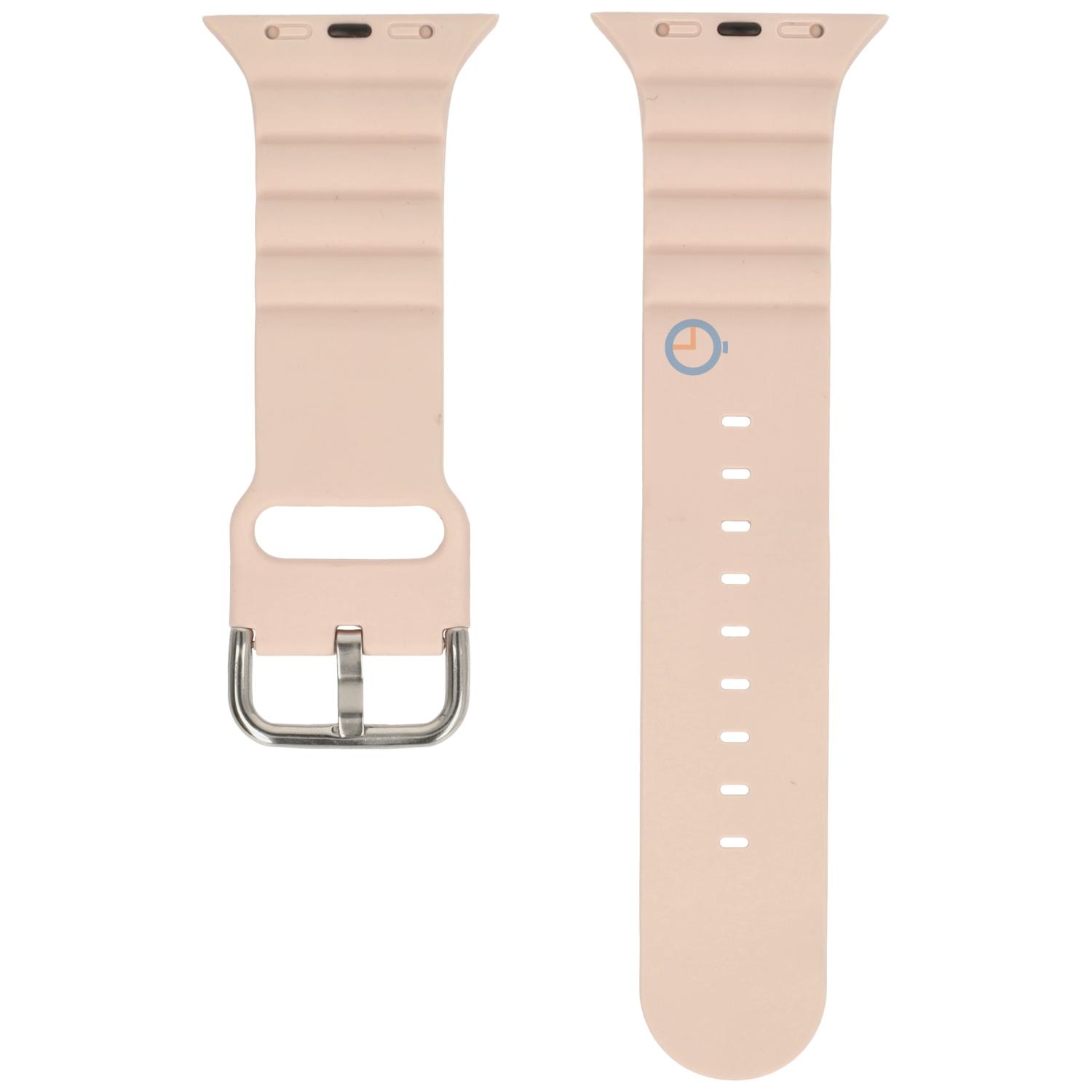 Siliconen horlogeband Apple Watch 45mm - roze