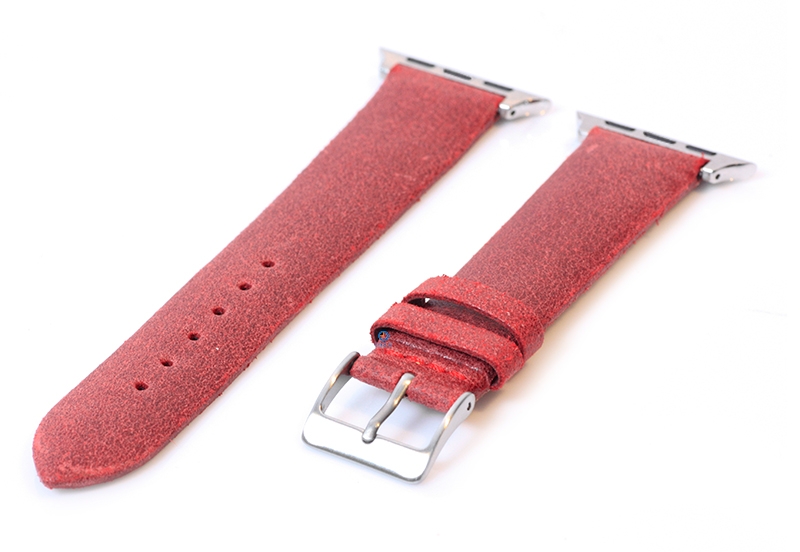 Apple Watch bandje vintage leer rood - 38/40/41/42mm