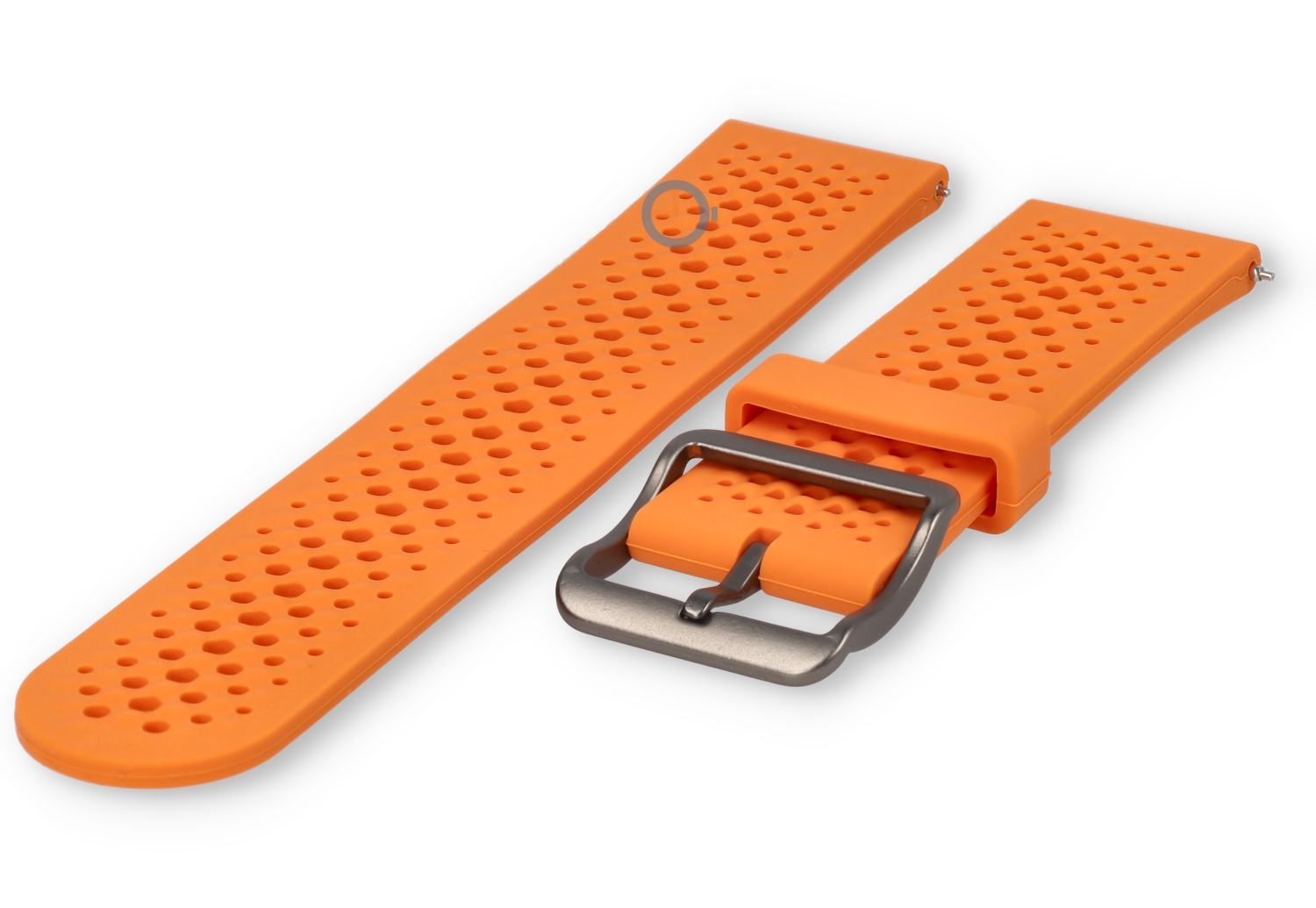 Universeel bandje voor Garmin Venu 3 - 22mm oranje - perforated