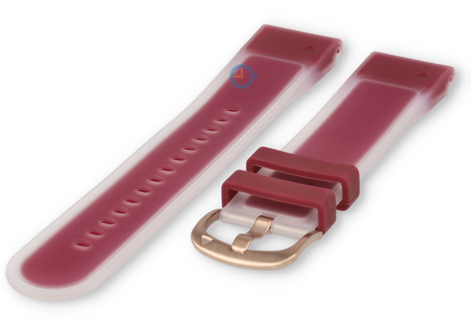 20mm bandje siliconen QuickFit - burgundy