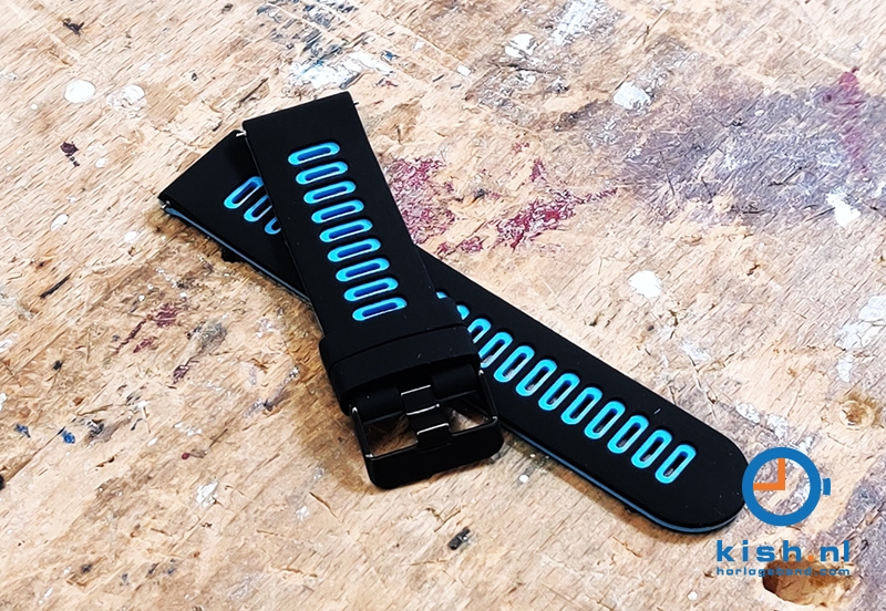 Coros Apex 46mm / Apex Pro siliconen horlogeband - zwart/blauw