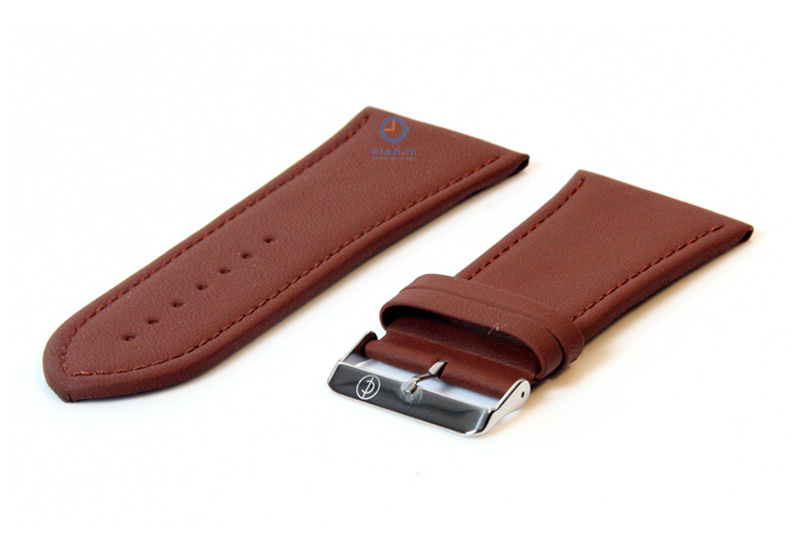 Horlogeband 38mm lichtbruin leer