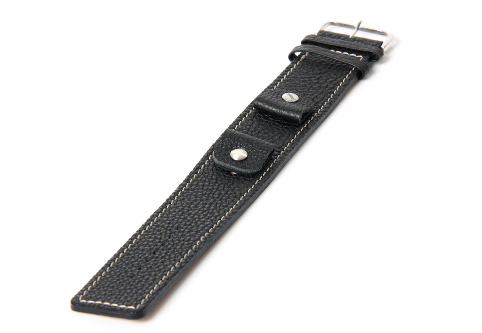Horlogeband 22mm zwart