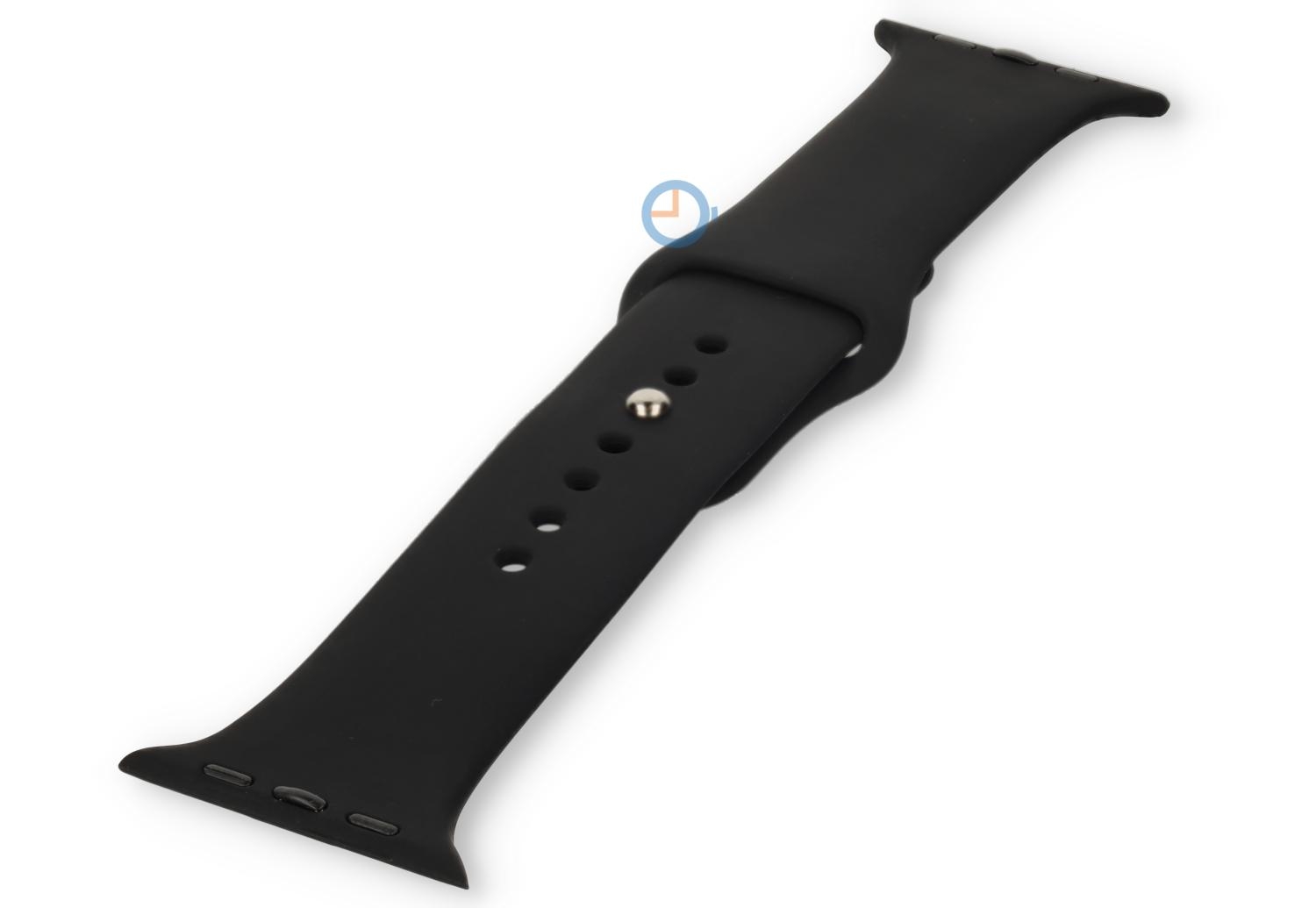 Apple watch bandje siliconen - Midnight Black - 38/40/41/42mm (M/L)