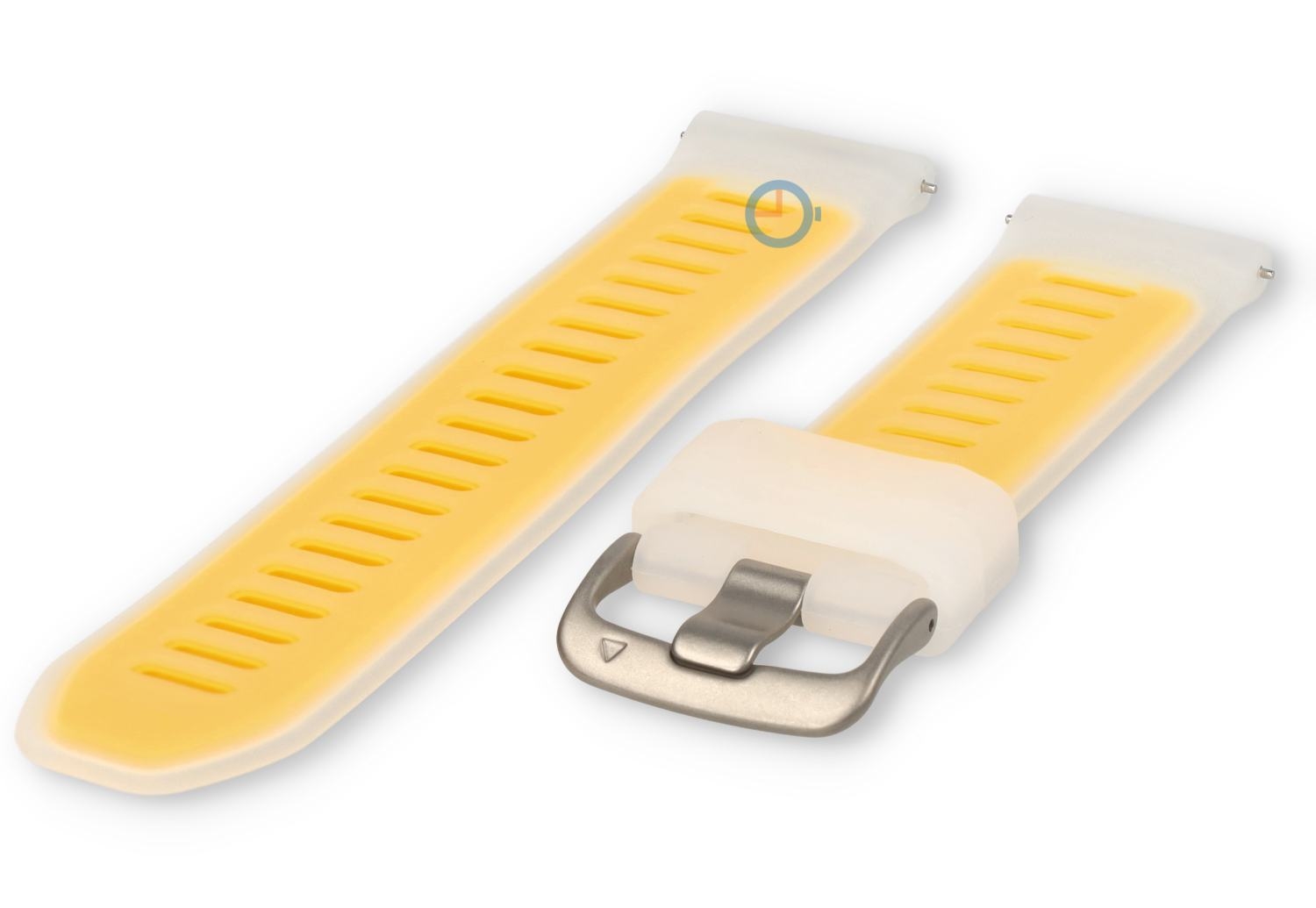 22mm horlogeband Suunto Run - transparant/geel