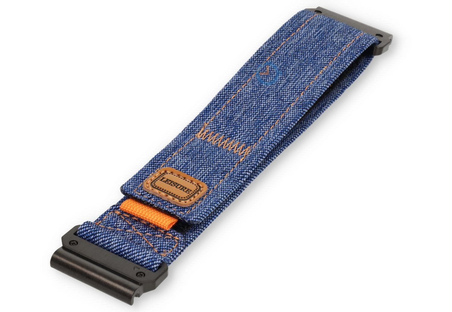 Blauw denim Garmin Fenix X bandje - 26mm - klittenband