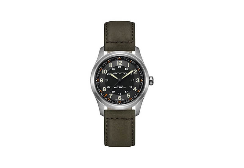 Hamilton horlogeband H70205830 - groen leer