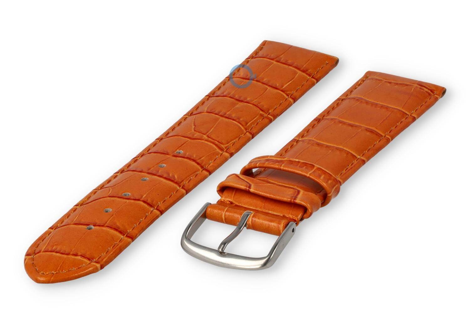 Extra lange horlogeband croco - 20mm - abrikoos