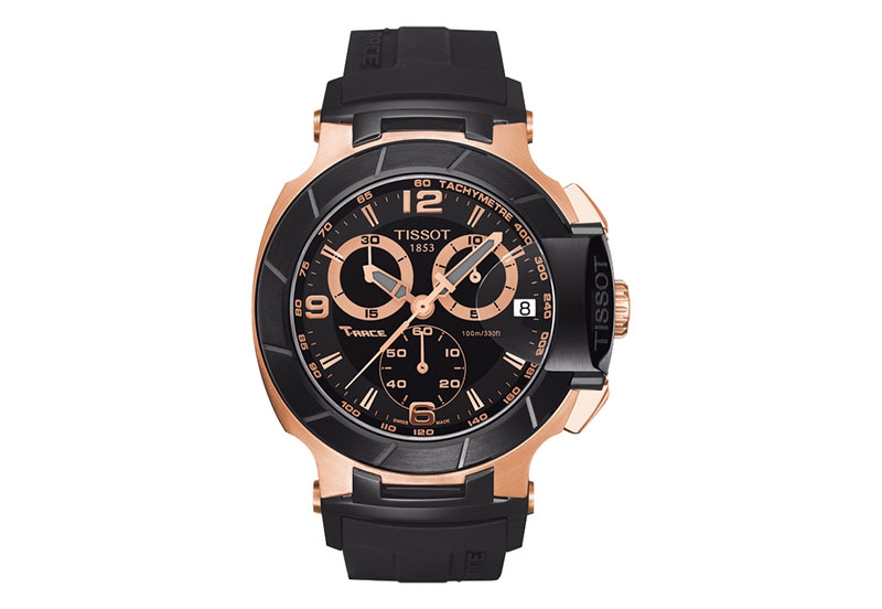 Tissot horlogeband T0484172705706 zwart siliconen