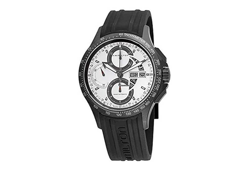Hamilton horlogeband H64656351 - zwart siliconen