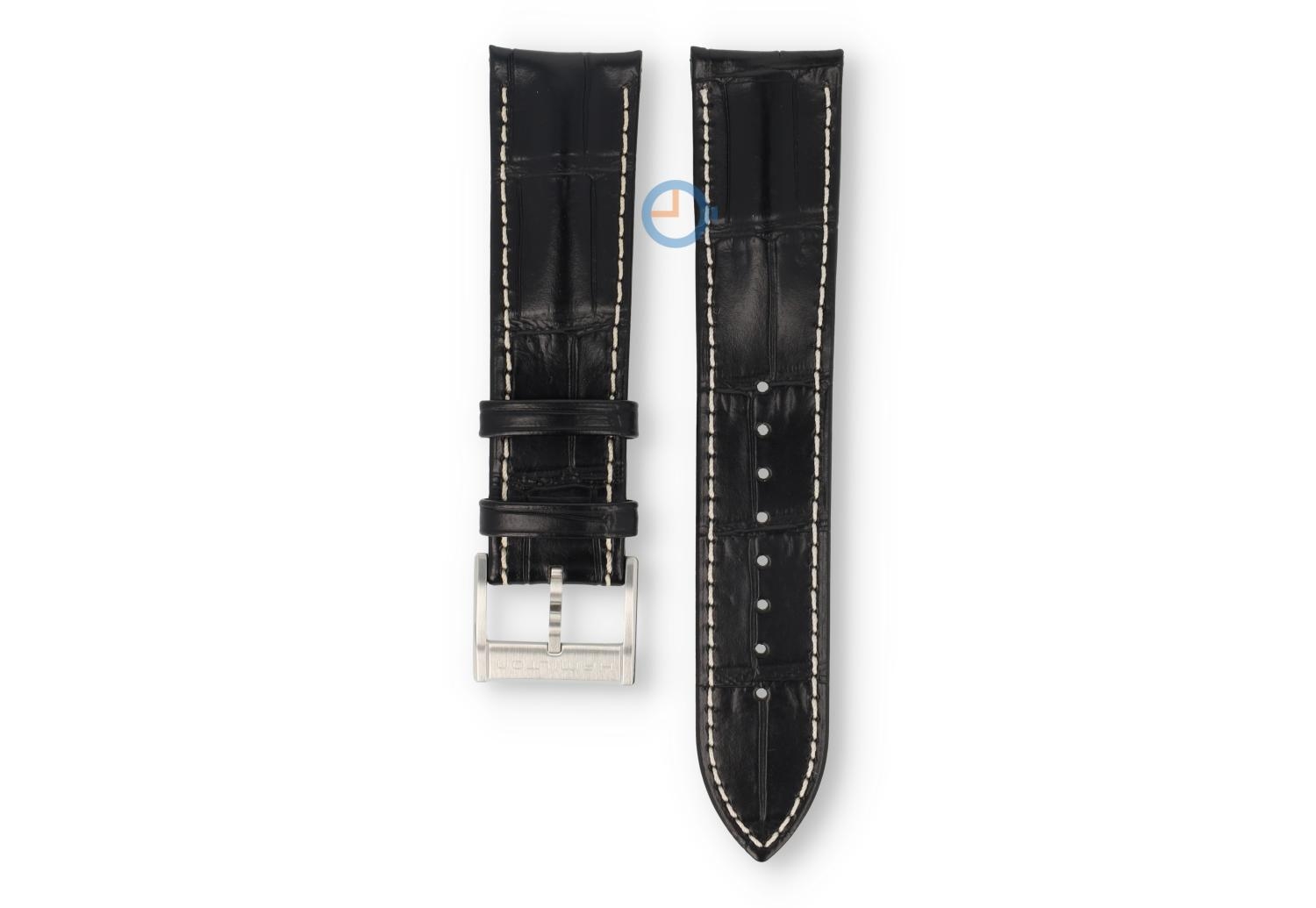 Hamilton horlogeband H70605731 - zwart leer