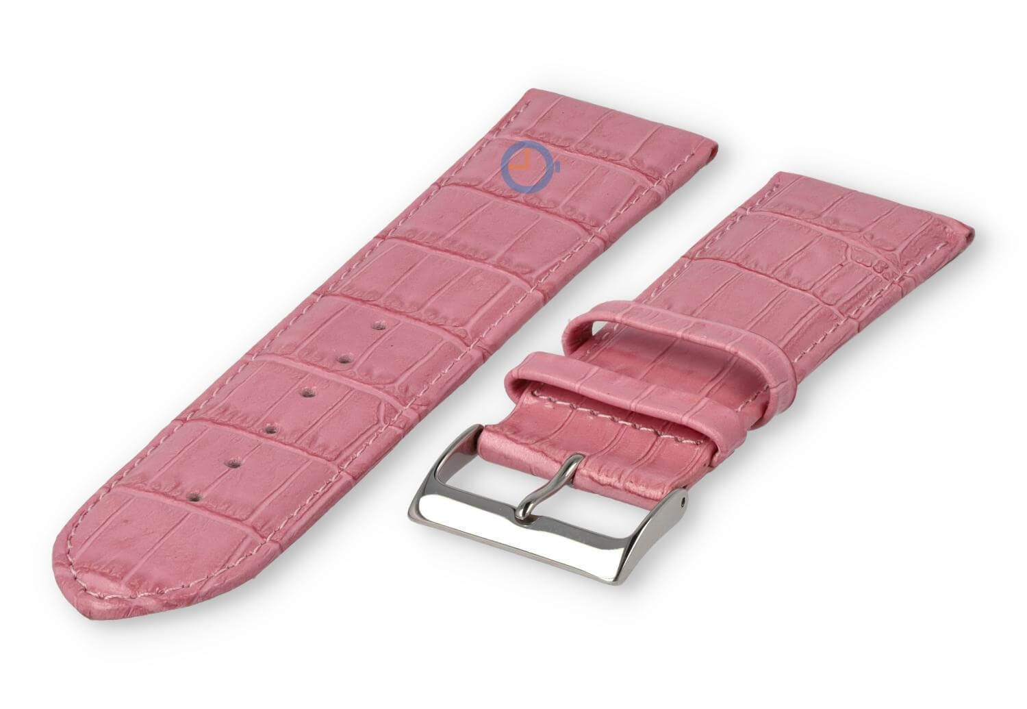 Basic croco horlogeband - 24mm - roze