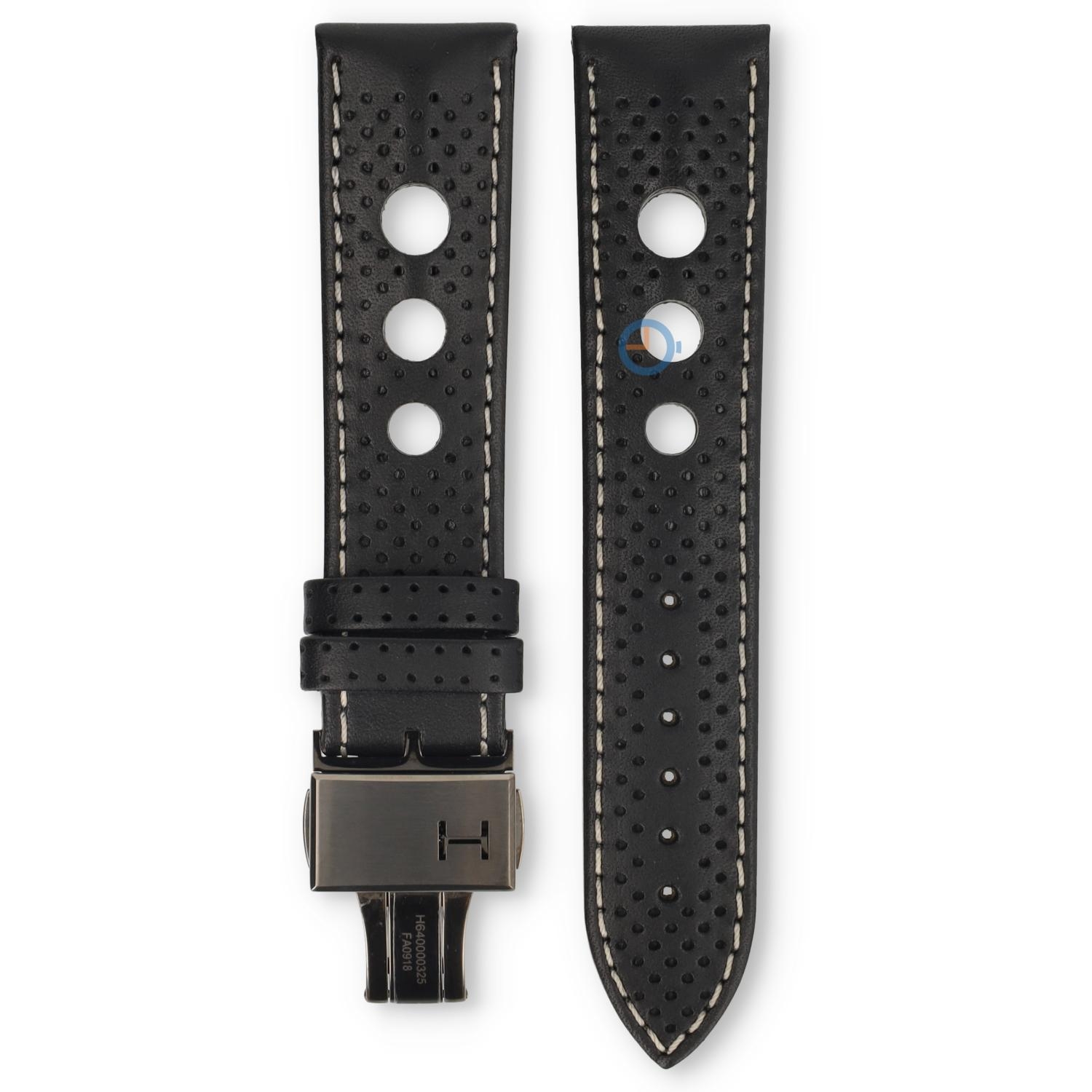 Hamilton horlogeband H77786731 - zwart leer