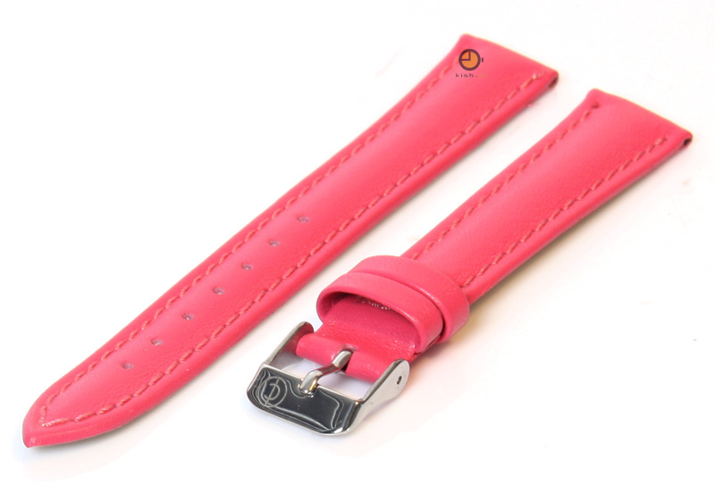 Horlogeband 14mm roze kalfsleer