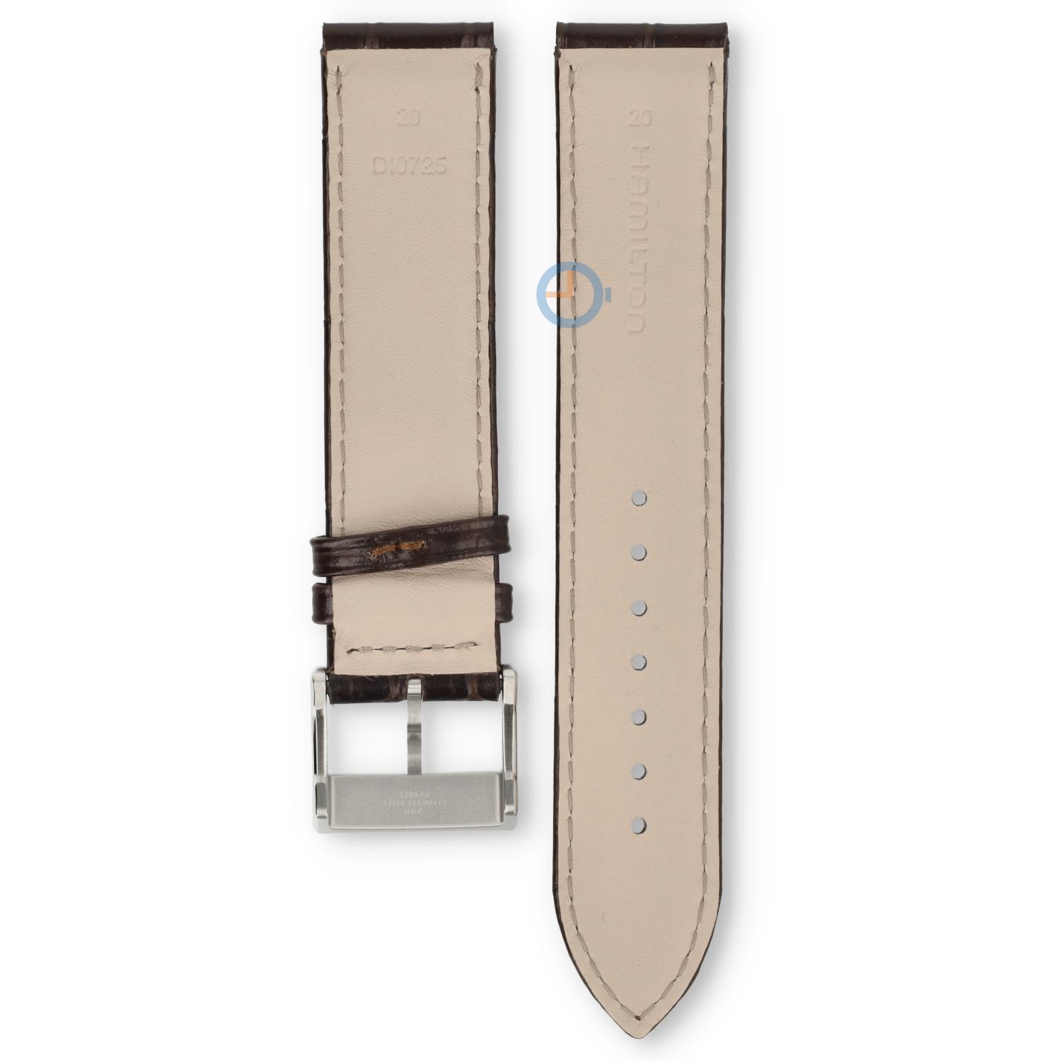 Hamilton horlogeband H32519955 - bruin leer