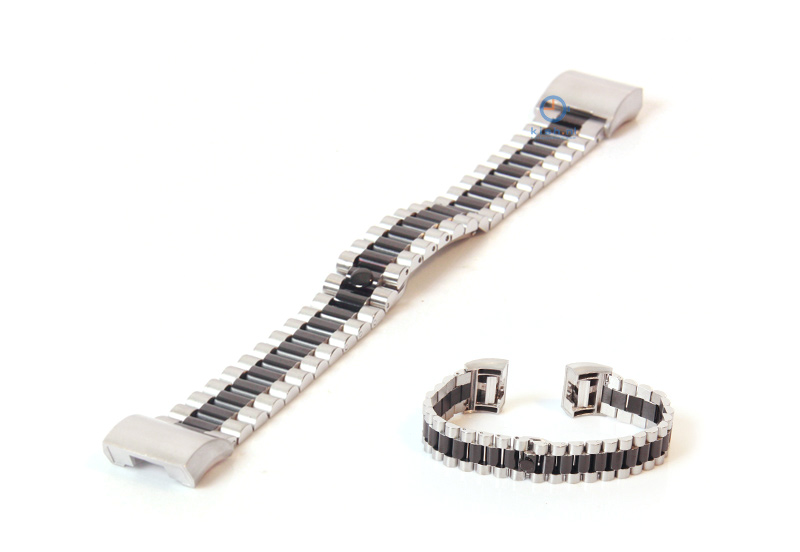Fitbit Charge 2 horlogeband staal zilver zwart