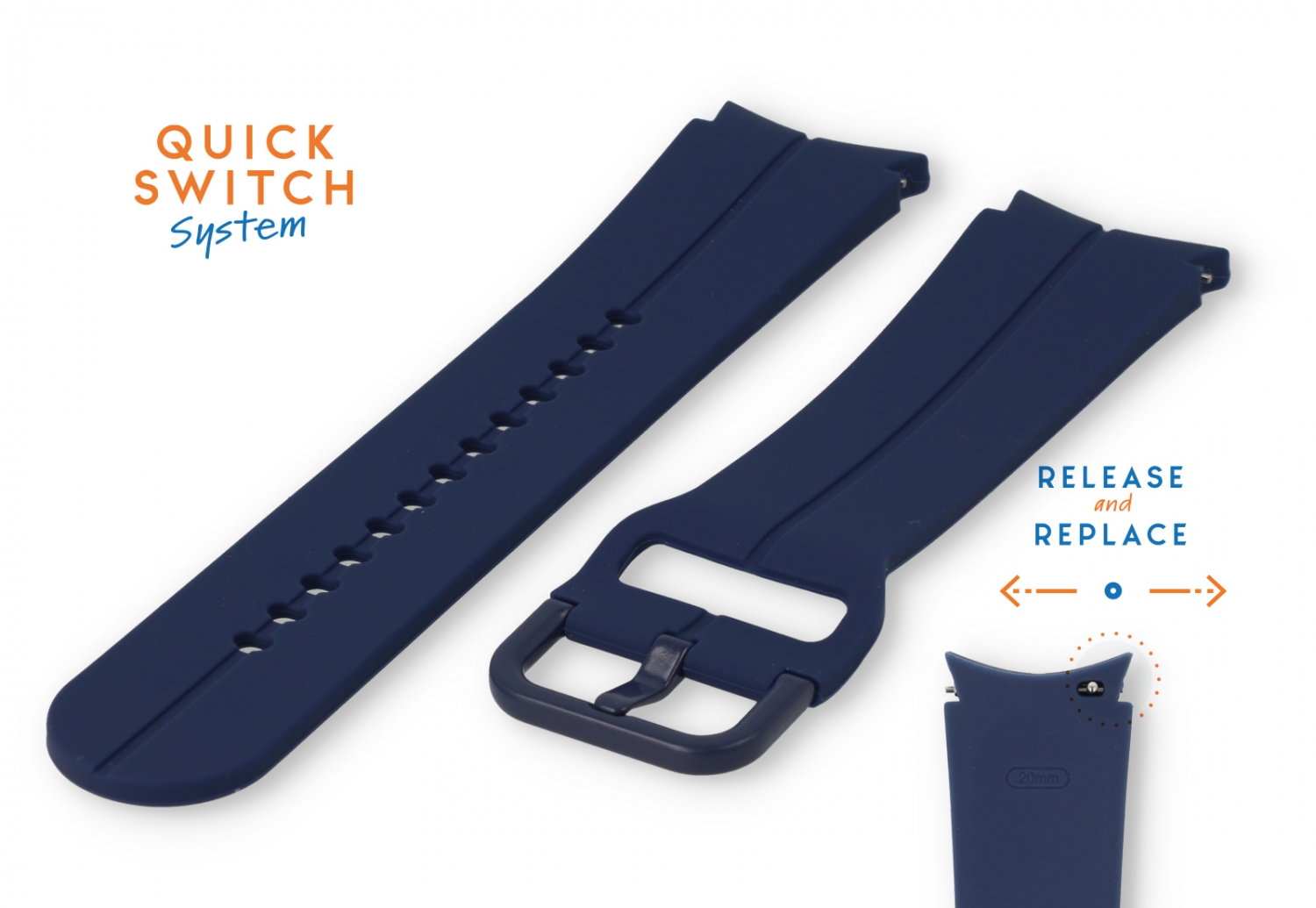Samsung Galaxy Watch 5 & 6 bandje donkerblauw - 20mm