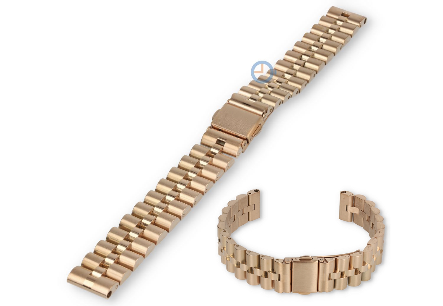 14mm Rolex President's band - rosegoud staal