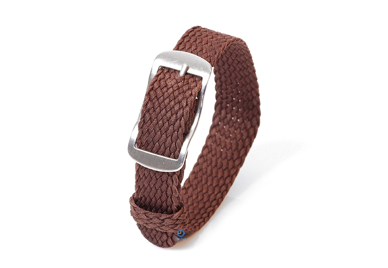 Perlon horlogeband 14mm donkerbruin