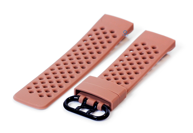 Fitbit Charge 3 perforated horlogeband bruin