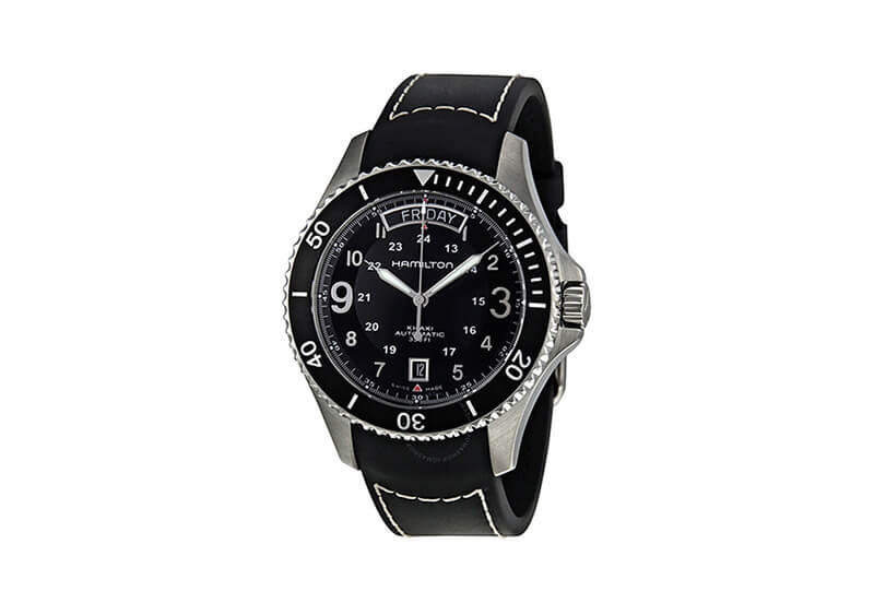 Hamilton horlogeband H64515333 - zwart siliconen