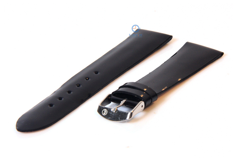 Horlogeband 22mm lakleer zwart