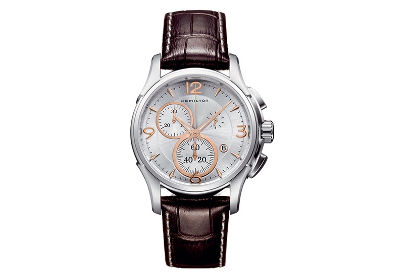 Hamilton horlogeband H32612555 - bruin leer
