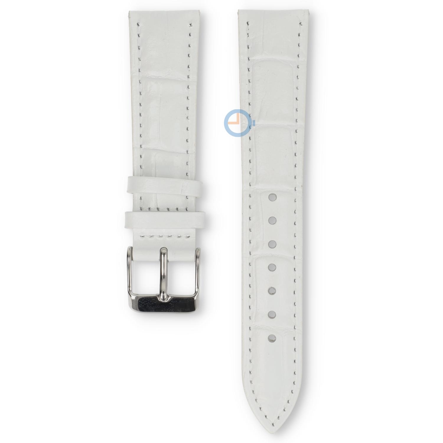 Universele 18mm wit leren horlogeband - Lorus