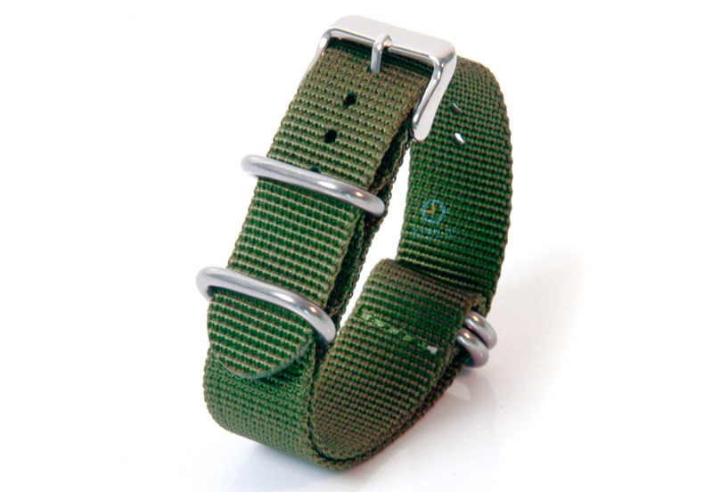 Horlogeband 22mm groen nylon