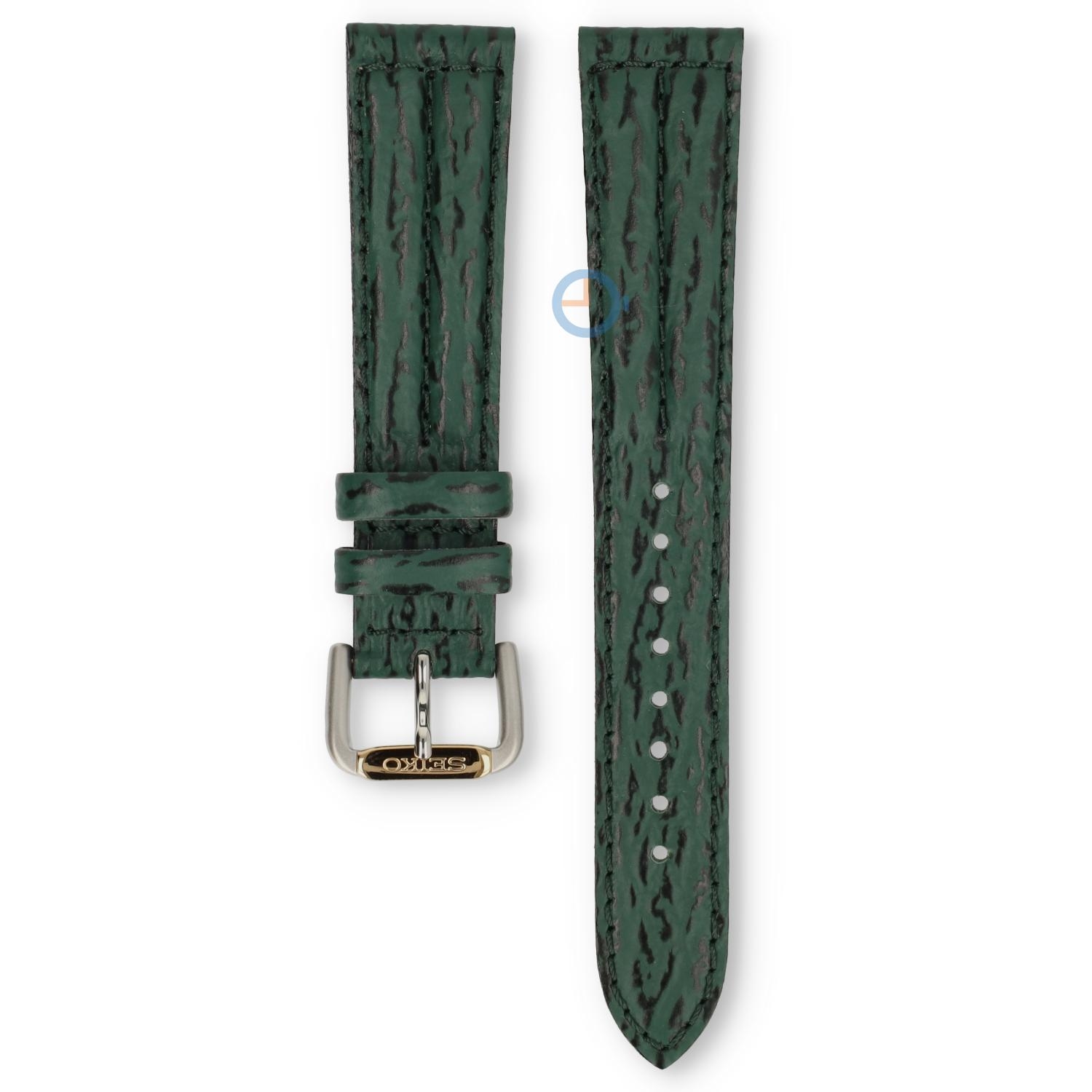 Universele 19mm groen leren swimsafe horlogeband - Seiko