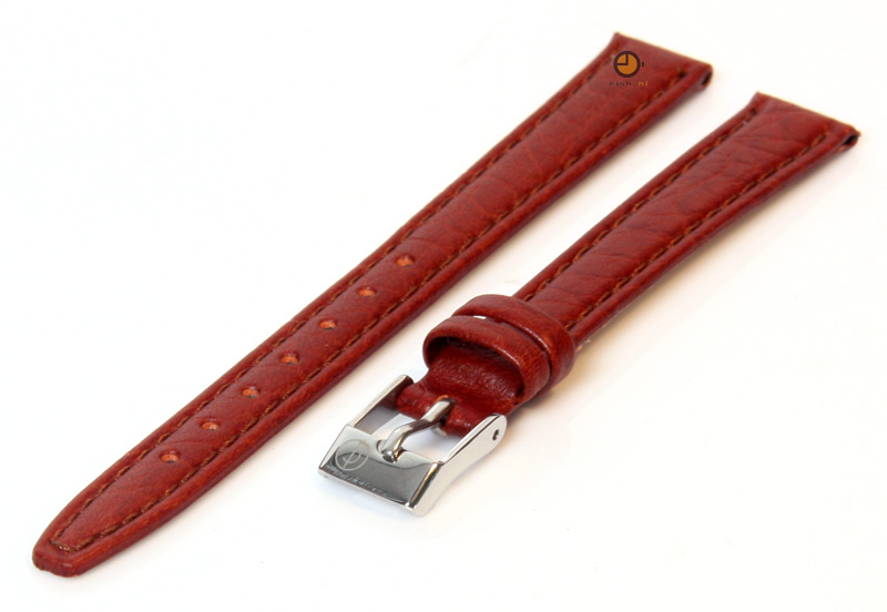 Horlogeband 12mm lichtbruin buffelleer extra lang
