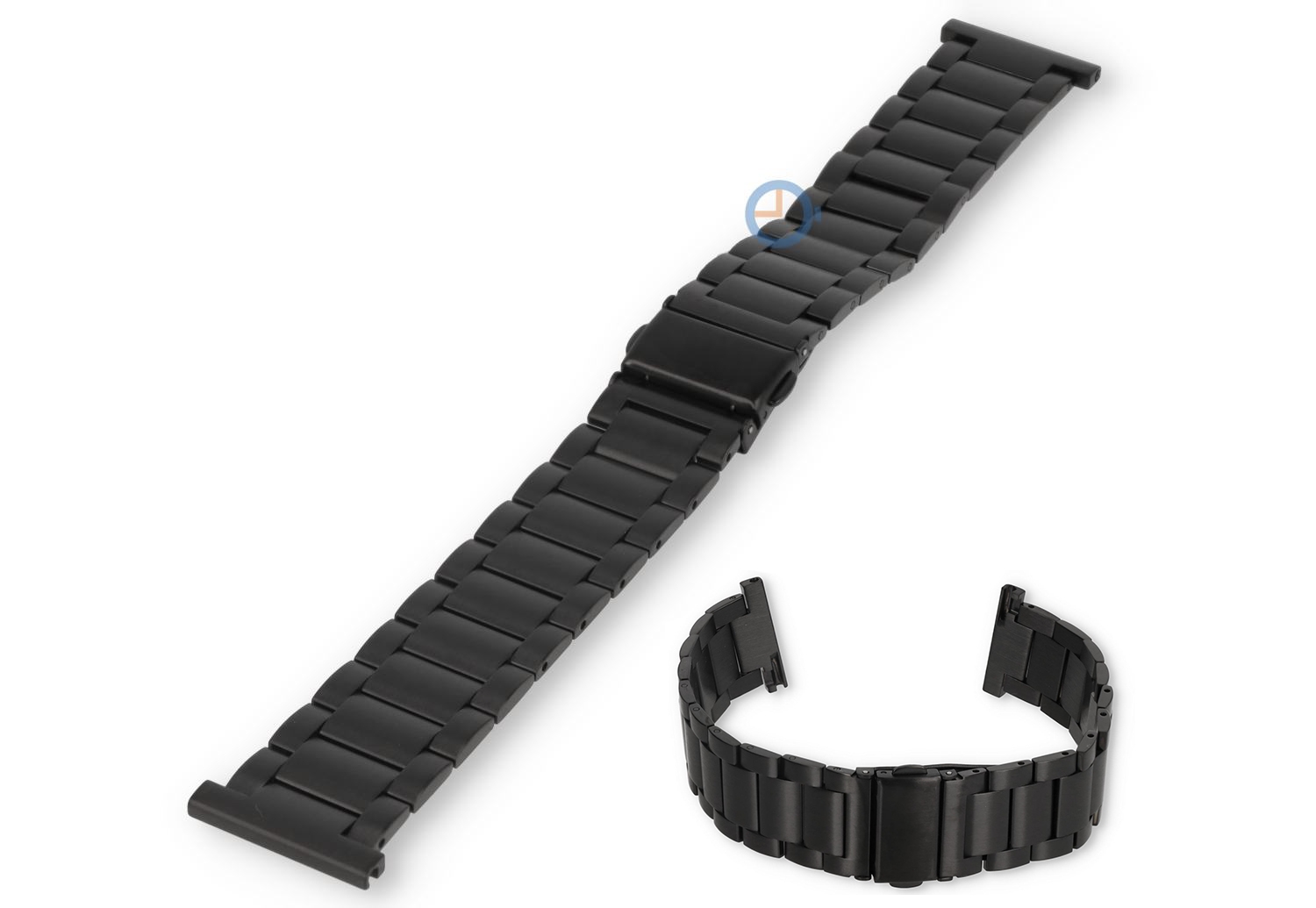 22mm mat stalen band - black