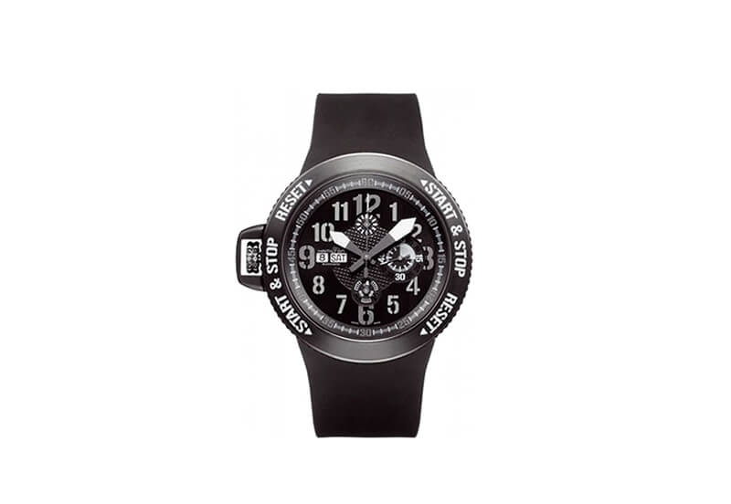 Hamilton horlogeband H79786333 - zwart siliconen