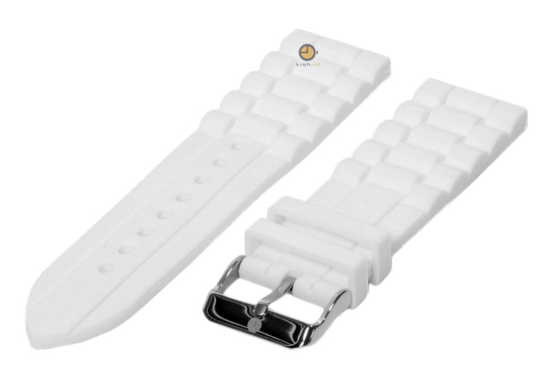 Siliconen horlogeband 22mm wit